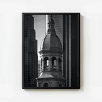 poster dome architectural noir et blanc avec cadre.webp