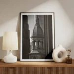 poster dome architectural noir et blanc meuble.webp