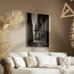 poster dome architectural noir et blanc salon.webp