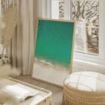 poster eau turquoise salon beige.webp