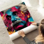 poster einstein street art au sol.webp