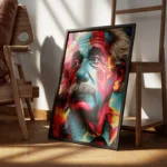 poster einstein street art encadre.webp