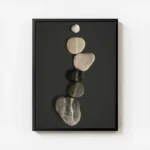 poster empilement de pierres naturelles avec cadre.webp