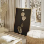 poster empilement de pierres naturelles salon beige.webp