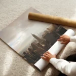 poster empire state building nuageux enroule.webp