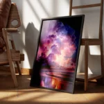 poster eruption volcanique coloree encadre.webp
