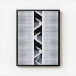 poster escalier gris moderne avec cadre.webp
