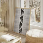 poster escalier gris moderne salon beige.webp