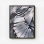 poster escaliers gris metal avec cadre.webp