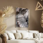 poster escaliers gris metal salon.webp