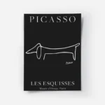 poster esquisse de chien picasso.webp