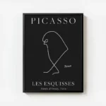 poster esquisse picasso avec cadre.webp