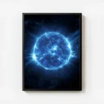 poster etoile geante bleue avec cadre.webp