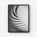 poster facade courbee en lattes blanches avec cadre.webp