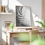 poster facade courbee en lattes blanches bureau.webp