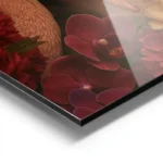 poster femme et flamant rose aluminium.webp