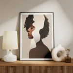 poster femme minimaliste elegant meuble.webp