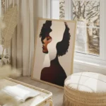 poster femme minimaliste elegant salon beige.webp