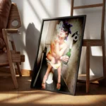 poster femme stylee toilettes modernes encadre.webp