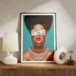 poster femme tendance lunettes stylees meuble.webp