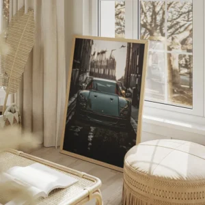 poster ferrari noire salon beige.webp