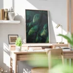 poster feuillage de palmier vert bureau.webp