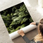 poster feuillage tropical vert au sol.webp