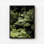 poster feuillage tropical vert avec cadre.webp