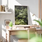 poster feuillage tropical vert bureau.webp