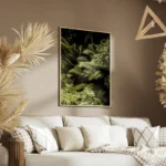 poster feuillage tropical vert salon.webp