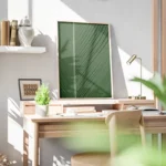 poster feuille verte texturee bureau.webp