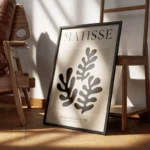 poster feuilles abstraites matisse encadre.webp