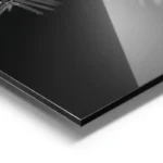 poster feuilles avec gouttes d eau aluminium.webp