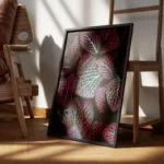 poster feuilles colorees encadre.webp