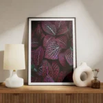poster feuilles colorees meuble.webp