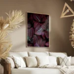 poster feuilles colorees salon.webp