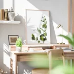 poster feuilles d eucalyptus vert bureau.webp