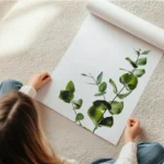 poster feuilles d eucalyptus vert en rouleau.webp