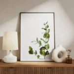 poster feuilles d eucalyptus vert meuble.webp