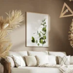 poster feuilles d eucalyptus vert salon.webp