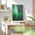 poster feuilles de bananier vertes bureau.webp