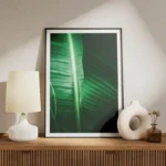 poster feuilles de bananier vertes meuble.webp