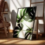 poster feuilles de monstera encadre.webp