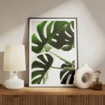 poster feuilles de monstera meuble.webp