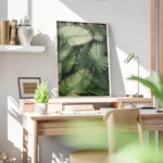 poster feuilles de palmier bureau.webp