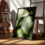 poster feuilles de palmier encadre.webp