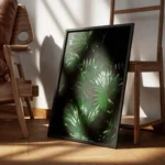 poster feuilles de palmier vertes encadre.webp