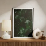 poster feuilles de palmier vertes meuble.webp