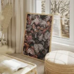poster feuilles mortes salon beige.webp