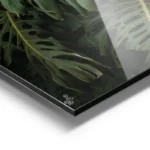 poster feuilles tropicales vertes aluminium.webp
